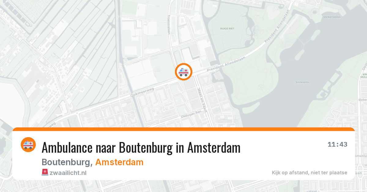 Ambulance naar Boutenburg in Amsterdam — 25 mei 2026