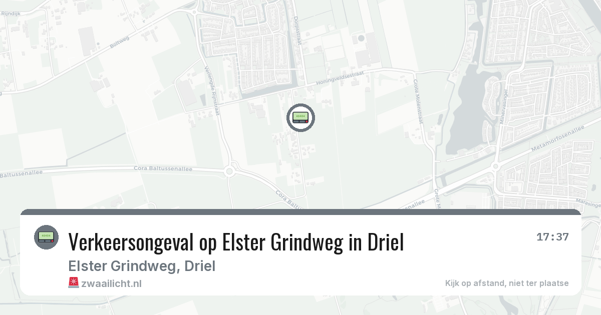 Verkeersongeval op Elster Grindweg in Driel — 11 aug 2026