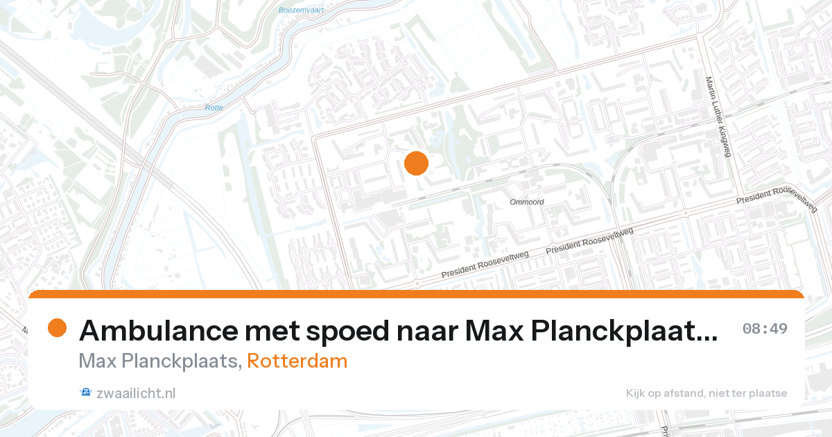 Ambulance met spoed naar Max Planckplaats in Rotterdam — 27 aug 2026