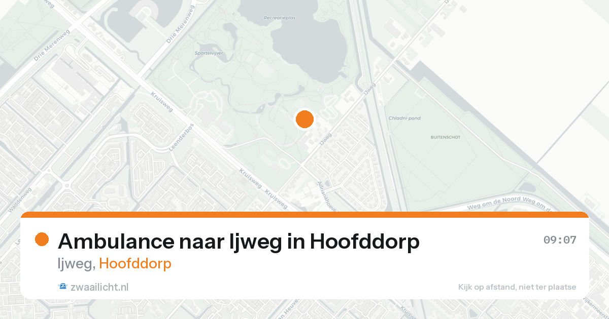 Ambulance naar Ijweg in Hoofddorp — 17 aug 2026