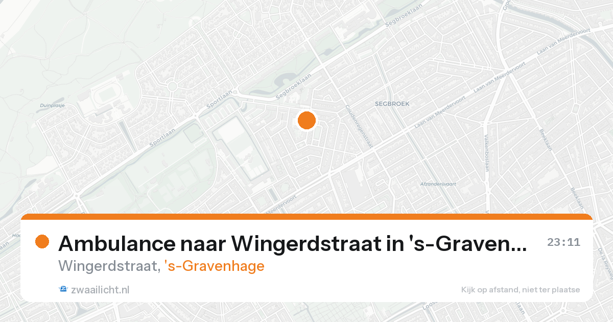Ambulance naar Wingerdstraat in 's-Gravenhage — 22 aug 2026