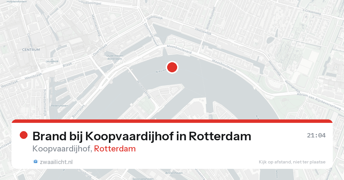 Brand bij Koopvaardijhof in Rotterdam — 25 aug 2026