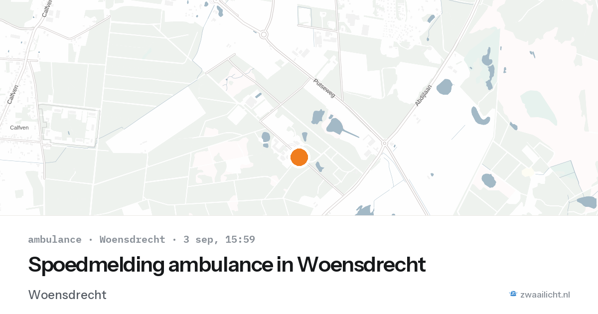 Spoedmelding ambulance in Woensdrecht — 3 sep 2026