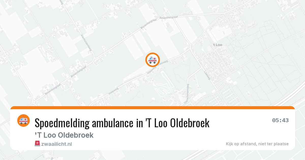 Spoedmelding ambulance in 'T Loo Oldebroek — 25 mei 2026