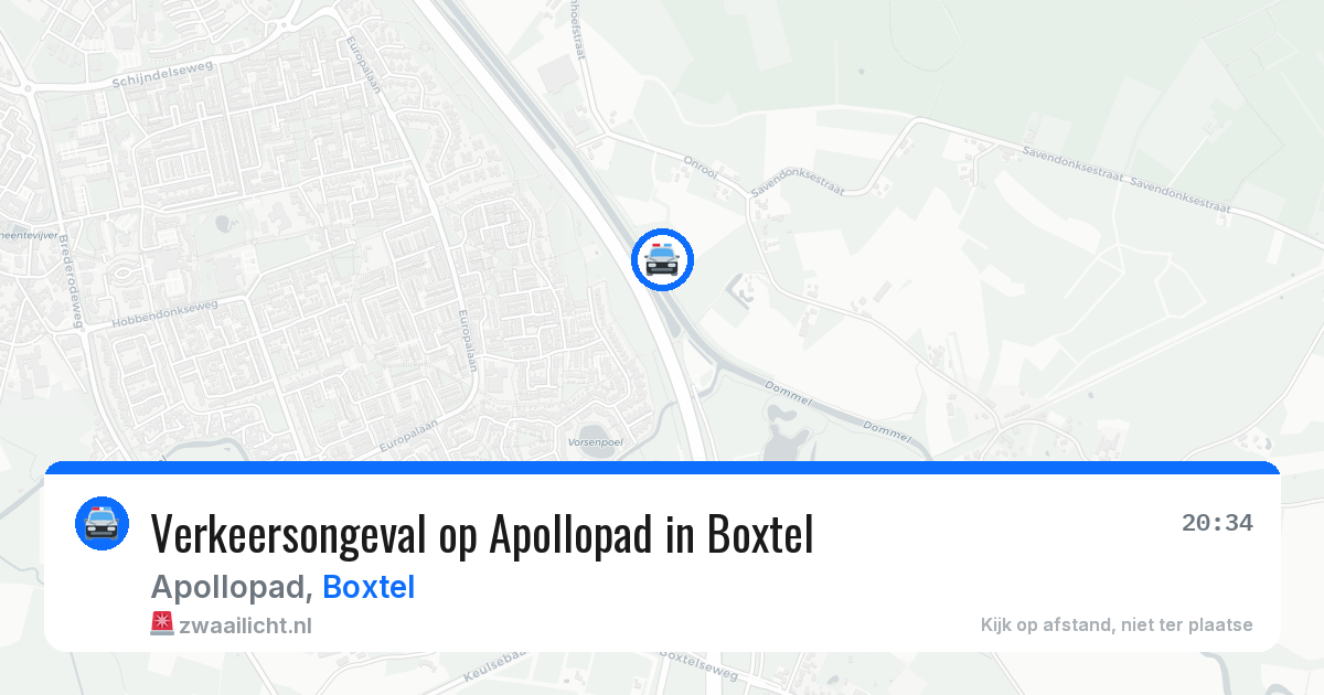 Verkeersongeval op Apollopad in Boxtel — 25 apr 2026