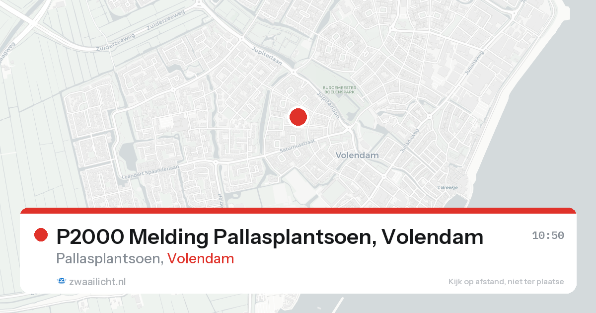P2000 Melding Pallasplantsoen, Volendam — 7 feb 2026