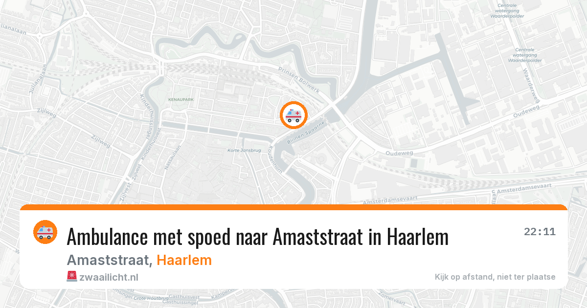 Ambulance met spoed naar Amaststraat in Haarlem — 26 jun 2026