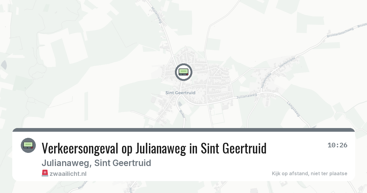 Verkeersongeval op Julianaweg in Sint Geertruid — 16 apr 2026