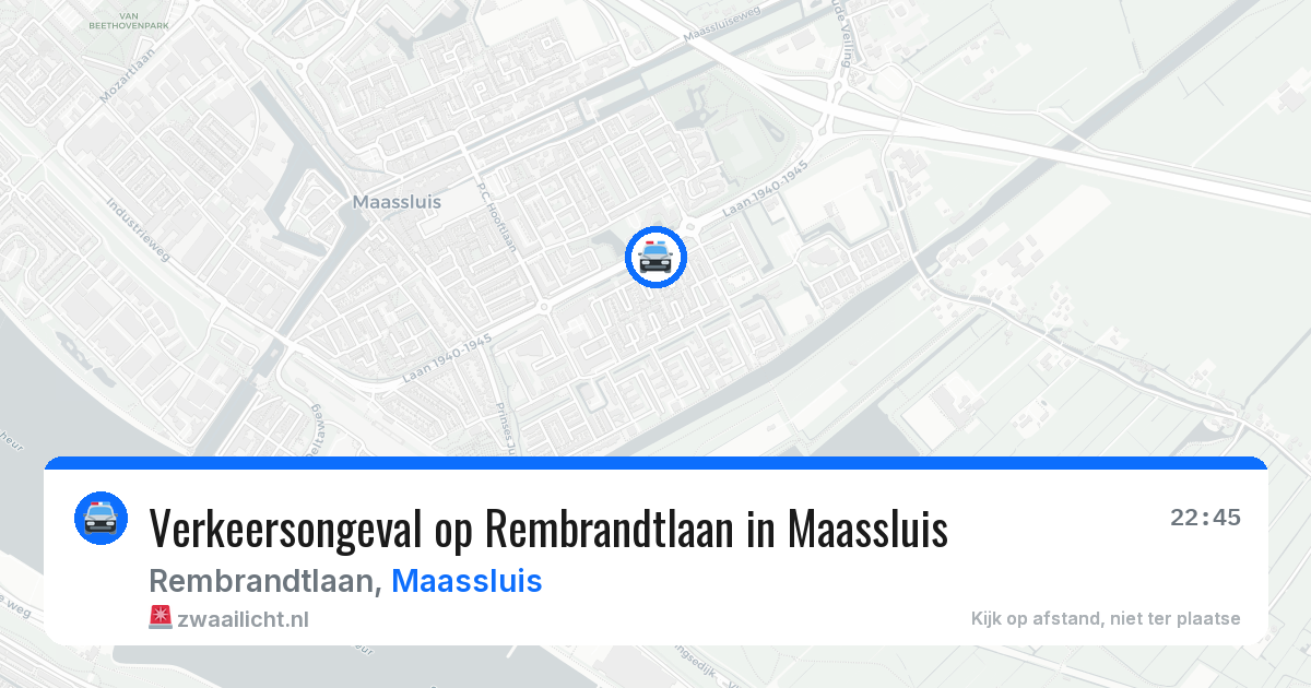 Verkeersongeval op Rembrandtlaan in Maassluis — 24 jun 2026