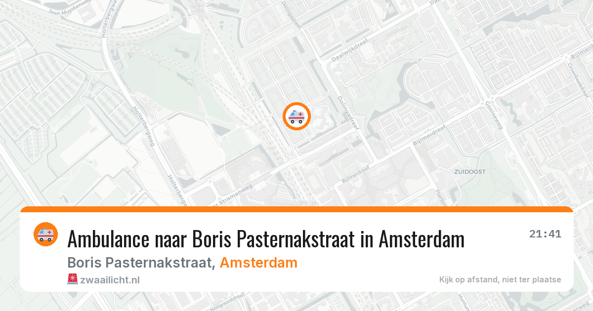 Ambulance naar Boris Pasternakstraat in Amsterdam — 27 jun 2026