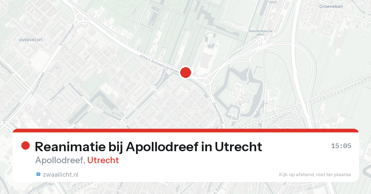 Reanimatie bij Apollodreef in Utrecht — 18 aug 2026