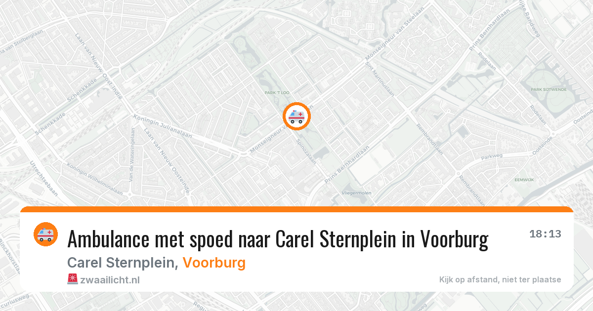 Ambulance met spoed naar Carel Sternplein in Voorburg — 12 mei 2026