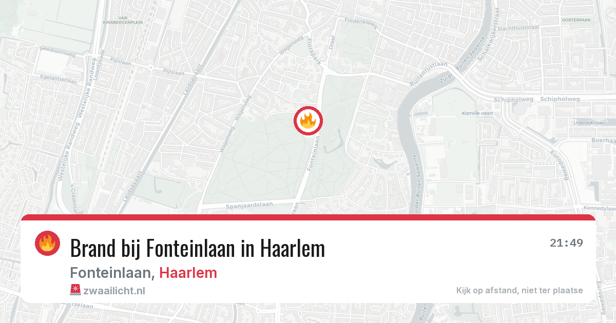 Brand bij Fonteinlaan in Haarlem — 22 jun 2026