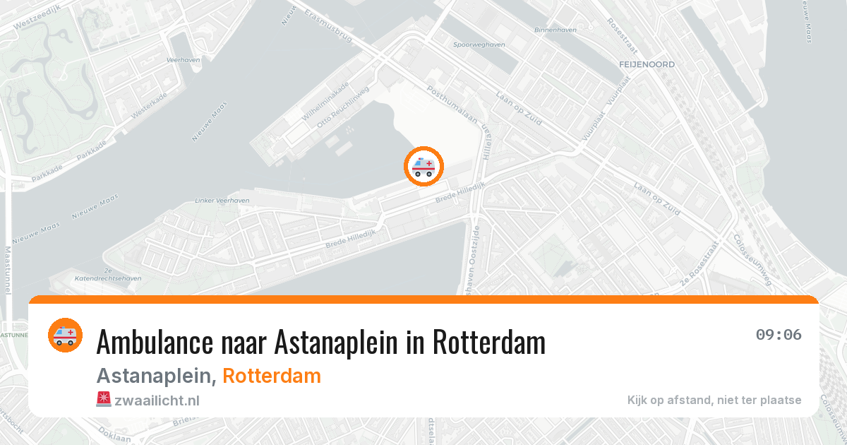 Ambulance naar Astanaplein in Rotterdam — 9 jul 2026