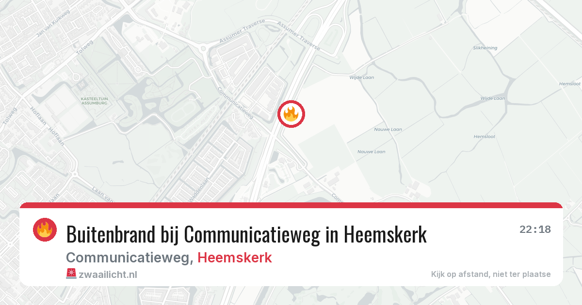 Buitenbrand bij Communicatieweg in Heemskerk — 6 mei 2026