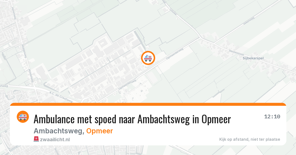 Ambulance met spoed naar Ambachtsweg in Opmeer — 7 jul 2026