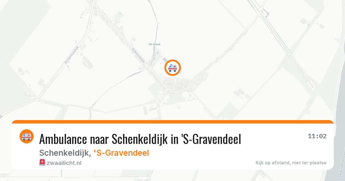 Ambulance naar Schenkeldijk in 'S-Gravendeel — 28 jun 2026