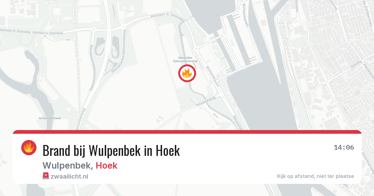 Brand bij Wulpenbek in Hoek — 6 aug 2026