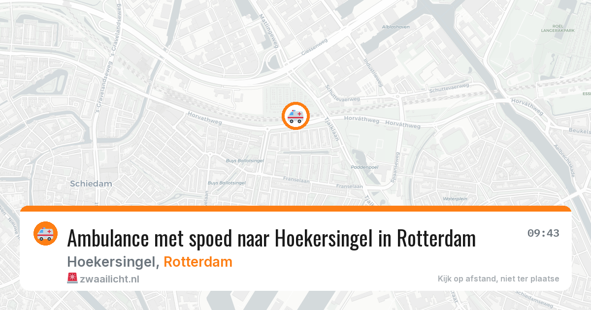 Ambulance met spoed naar Hoekersingel in Rotterdam — 21 mrt 2026