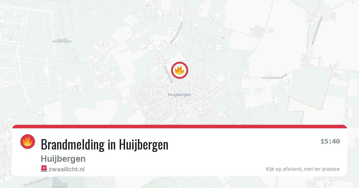 Brandmelding in Huijbergen — 29 jun 2026