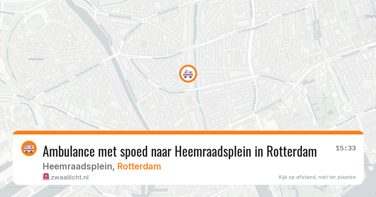 Ambulance met spoed naar Heemraadsplein in Rotterdam — 25 mrt 2026