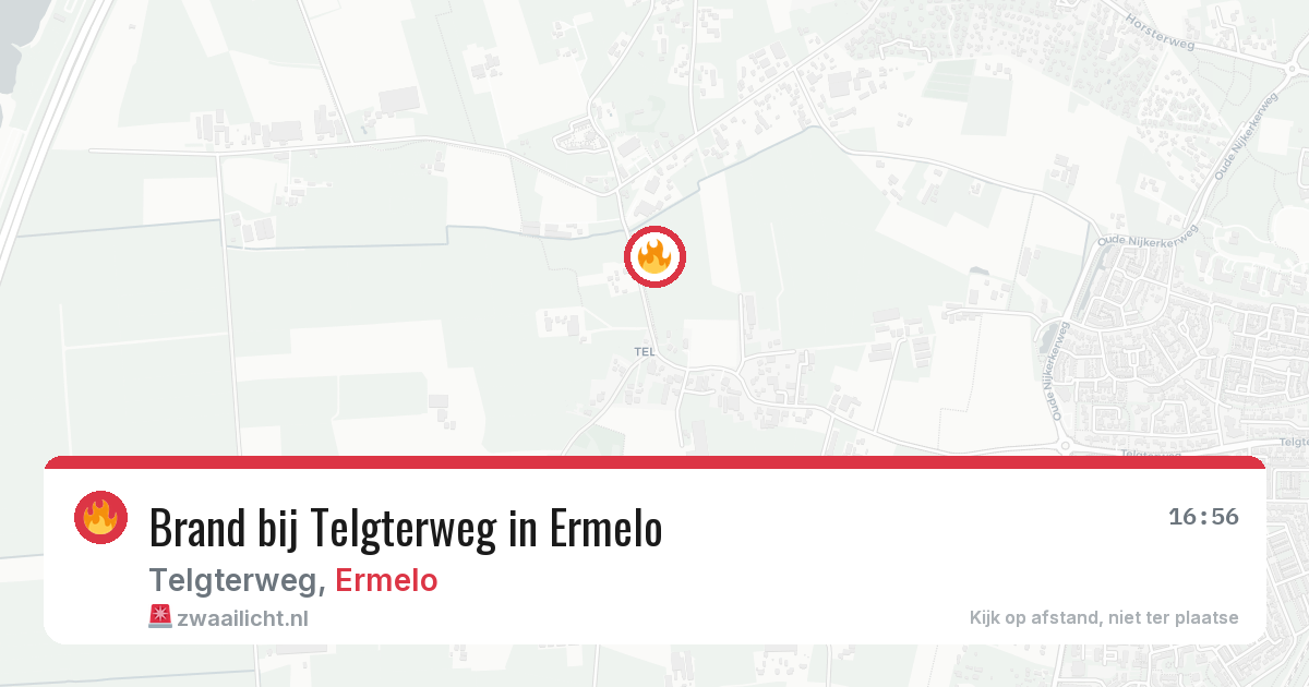 Brand bij Telgterweg in Ermelo — 21 apr 2026