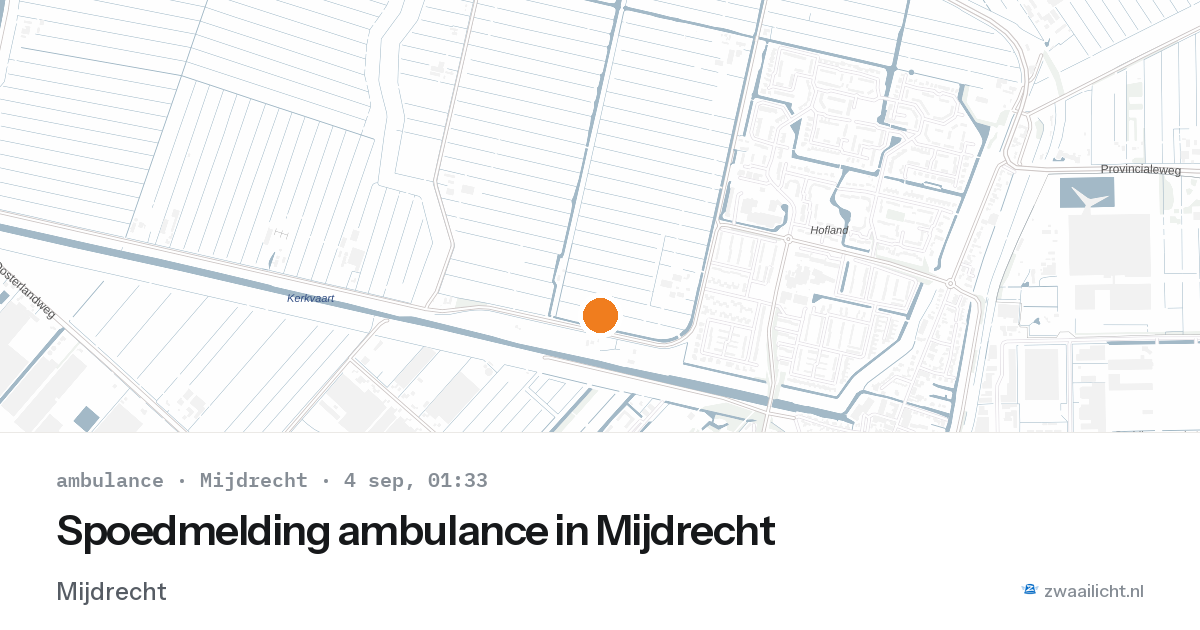 Spoedmelding ambulance in Mijdrecht — 3 sep 2026