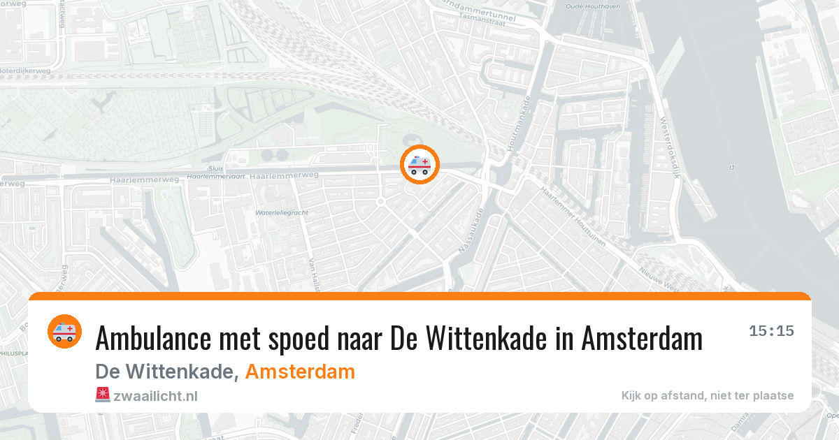 Ambulance met spoed naar De Wittenkade in Amsterdam — 25 mrt 2026
