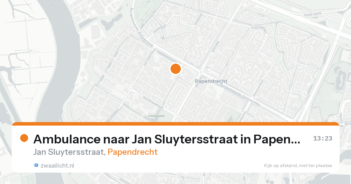 Ambulance naar Jan Sluytersstraat in Papendrecht — 31 jan 2026