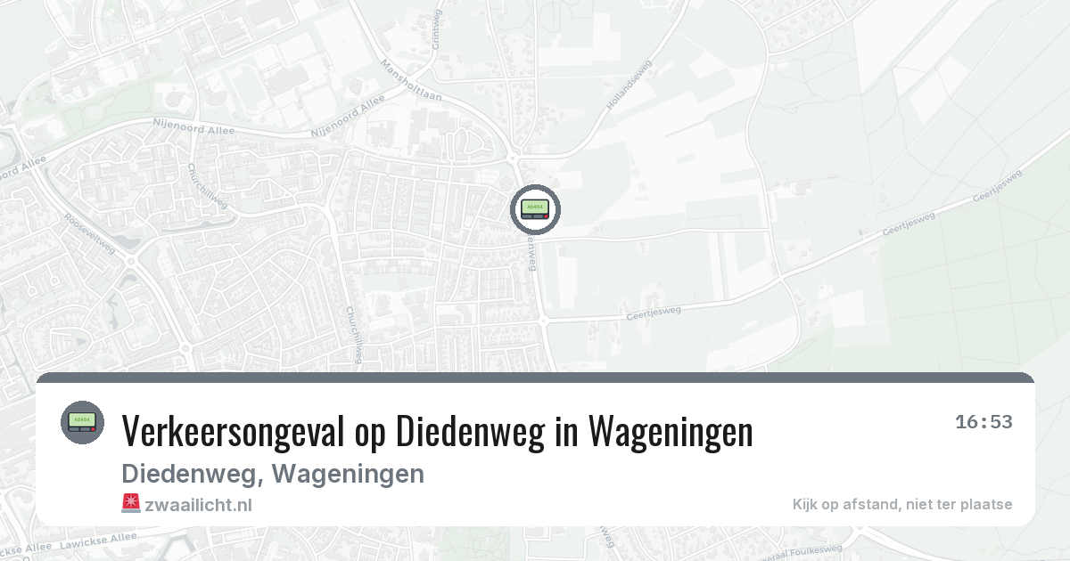 Verkeersongeval op Diedenweg in Wageningen — 22 feb 2026