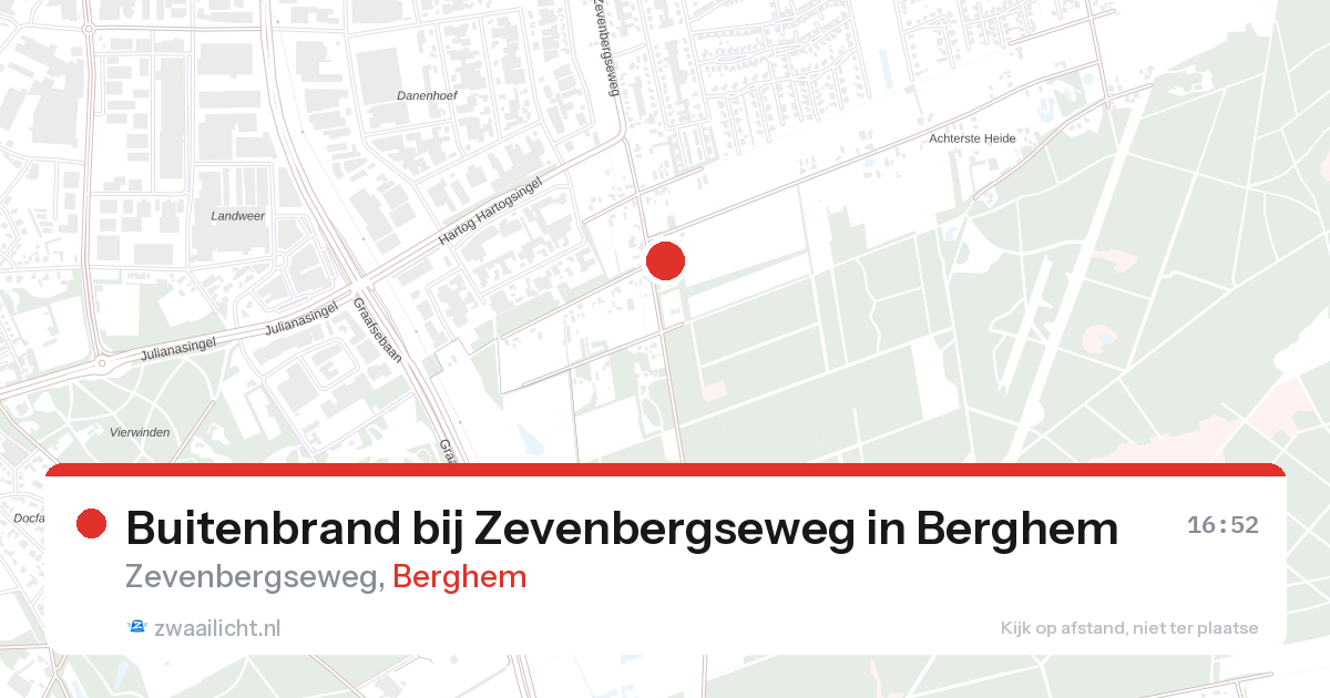 Buitenbrand bij Zevenbergseweg in Berghem — 25 aug 2026