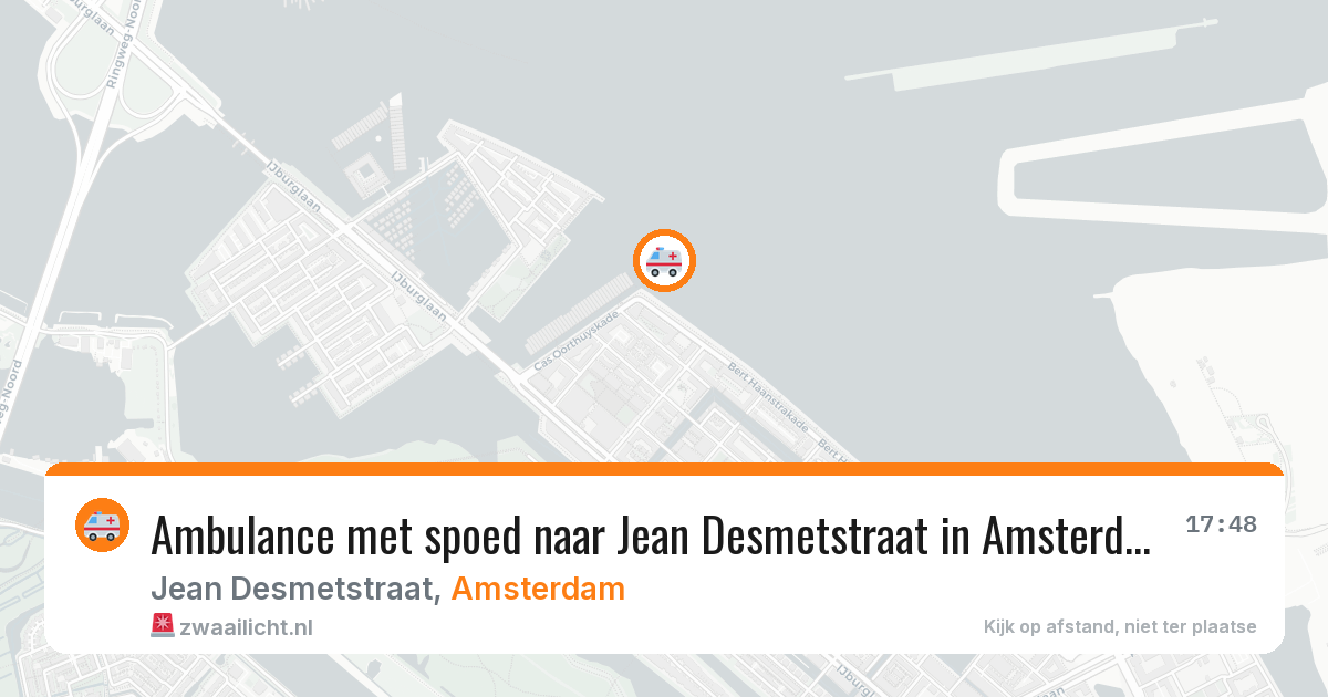 Ambulance met spoed naar Jean Desmetstraat in Amsterdam — 9 apr 2026