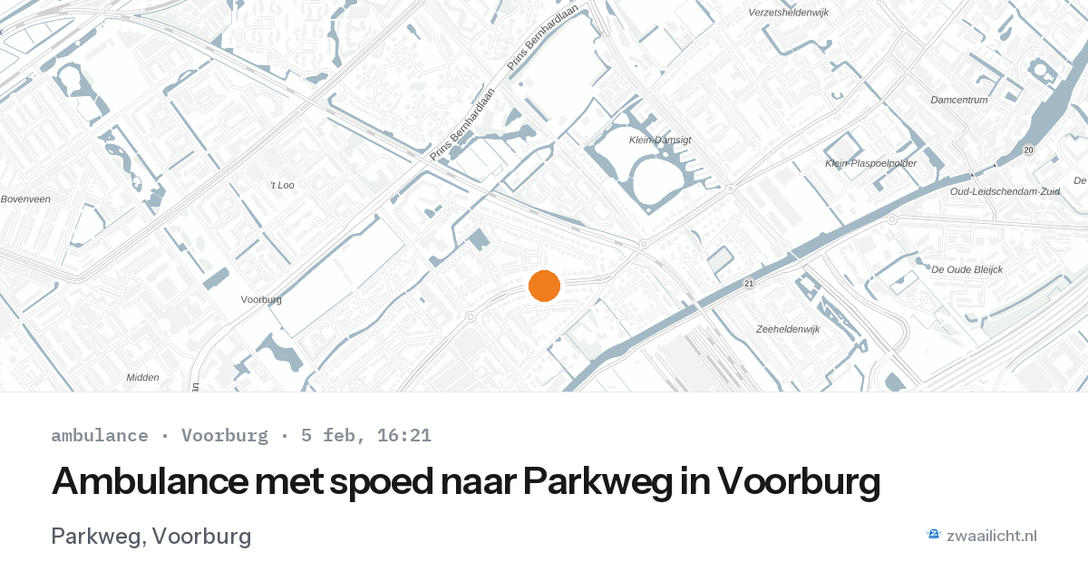 Ambulance met spoed naar Parkweg in Voorburg — 5 feb 2026