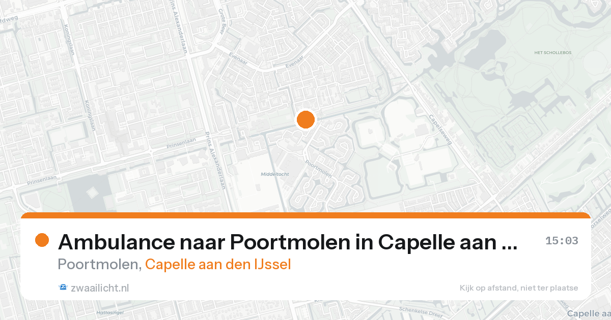 Ambulance naar Poortmolen in Capelle aan den IJssel — 30 jun 2026