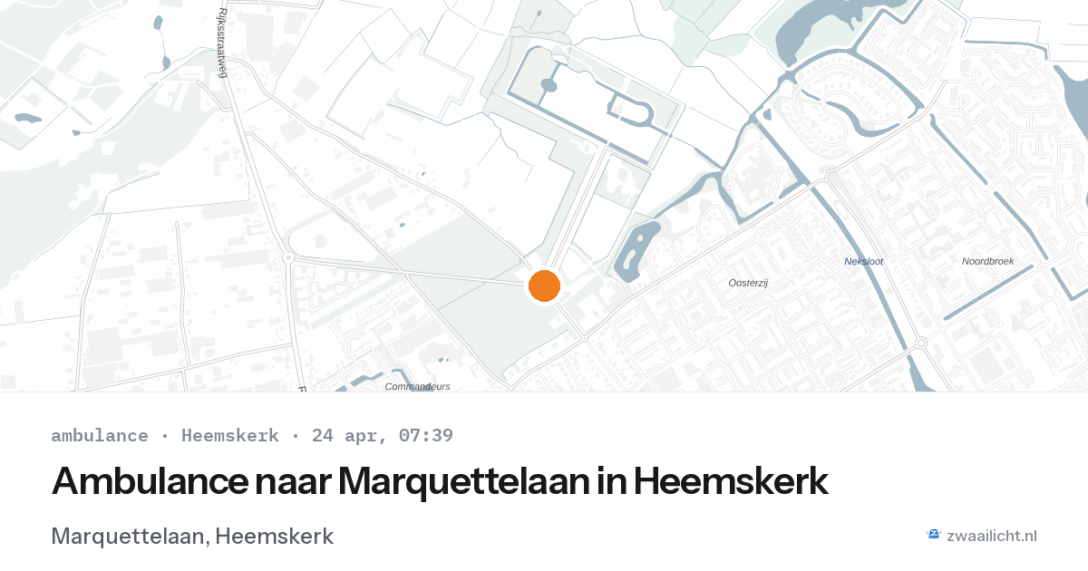 Ambulance naar Marquettelaan in Heemskerk — 24 apr 2026