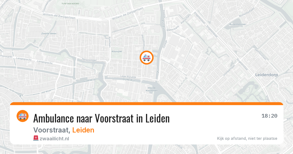 Ambulance naar Voorstraat in Leiden — 31 mrt 2026