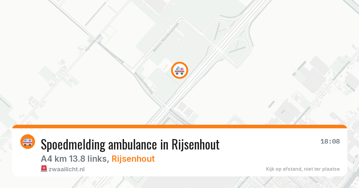 Spoedmelding ambulance in Rijsenhout — 14 aug 2026
