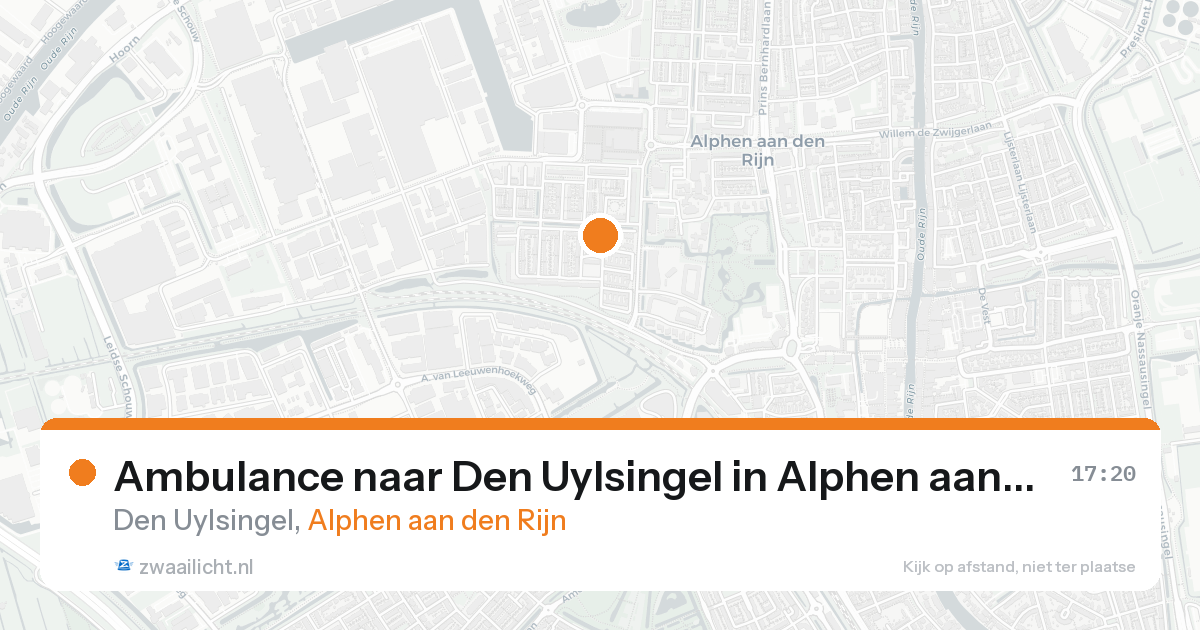 Ambulance naar Den Uylsingel in Alphen aan den Rijn — 22 aug 2026