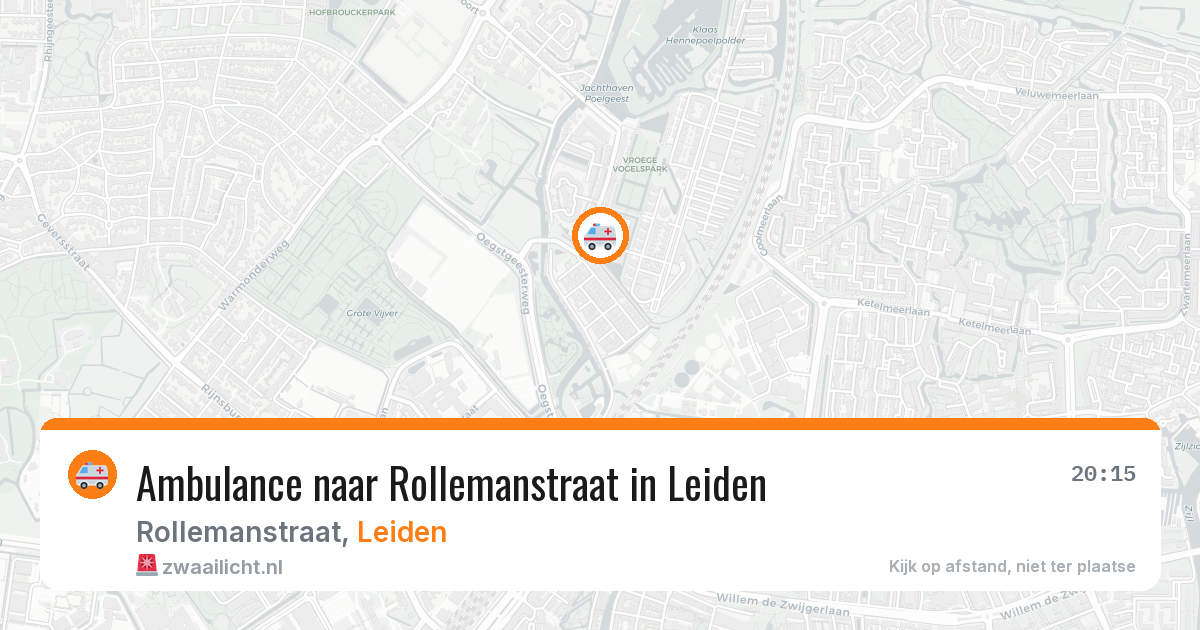 Ambulance naar Rollemanstraat in Leiden — 16 mei 2026