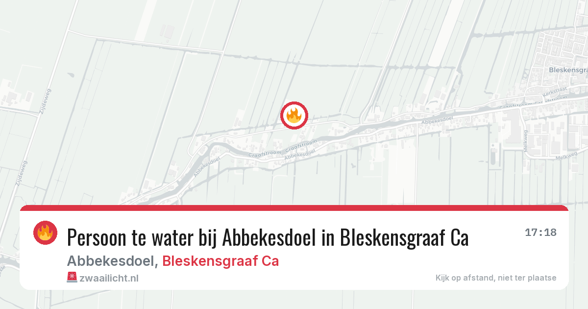 Persoon te water bij Abbekesdoel in Bleskensgraaf Ca — 27 mei 2026