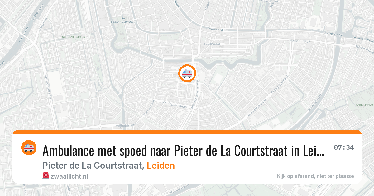 Ambulance met spoed naar Pieter de La Courtstraat in Leiden — 29 jan 2026