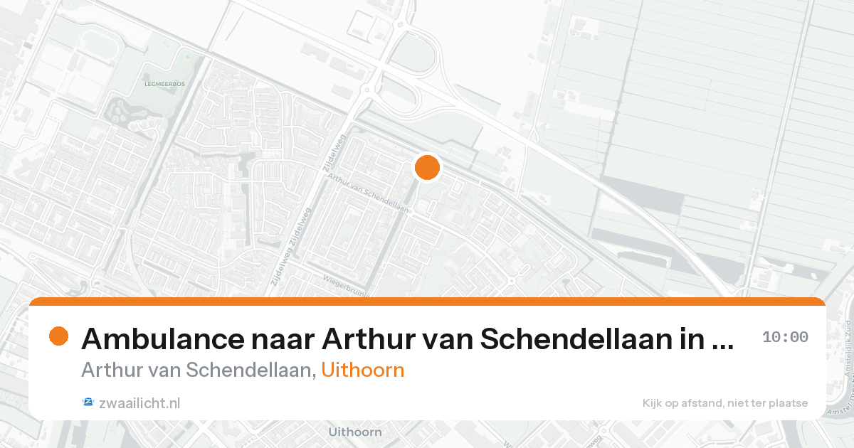 Ambulance naar Arthur van Schendellaan in Uithoorn — 15 aug 2026