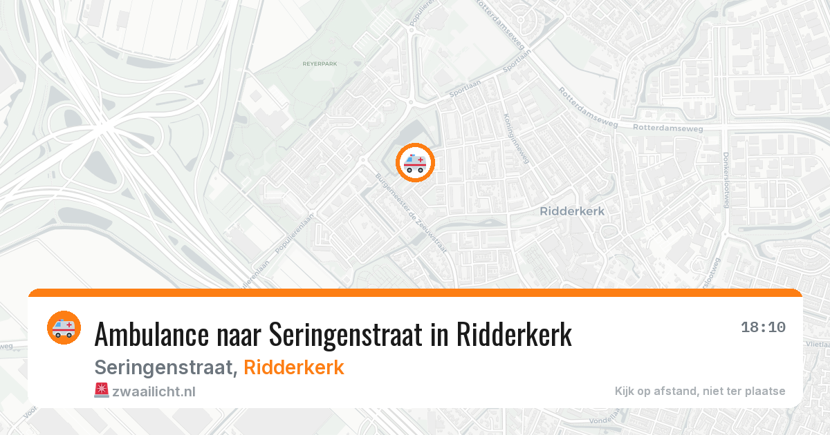 Ambulance naar Seringenstraat in Ridderkerk — 17 mrt 2026