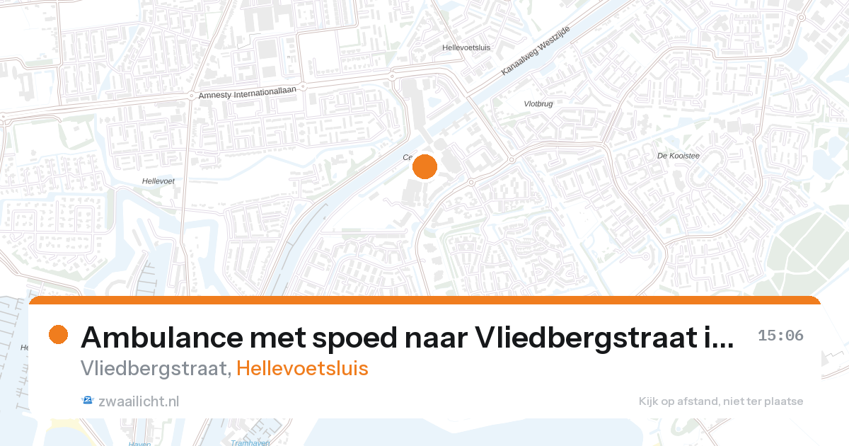 Ambulance met spoed naar Vliedbergstraat in Hellevoetsluis — 13 jun 2026