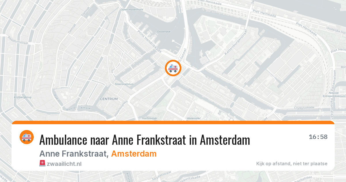 Ambulance naar Anne Frankstraat in Amsterdam — 27 jun 2026