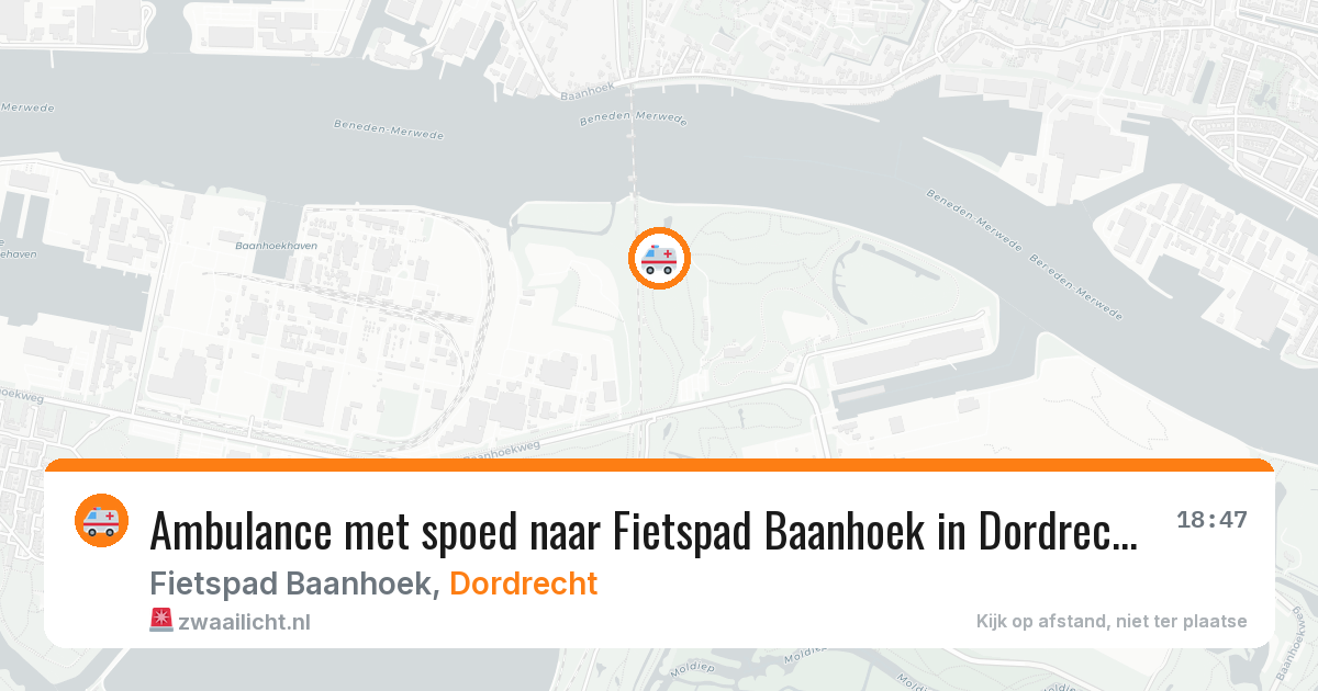 Ambulance met spoed naar Fietspad Baanhoek in Dordrecht — 30 mei 2026