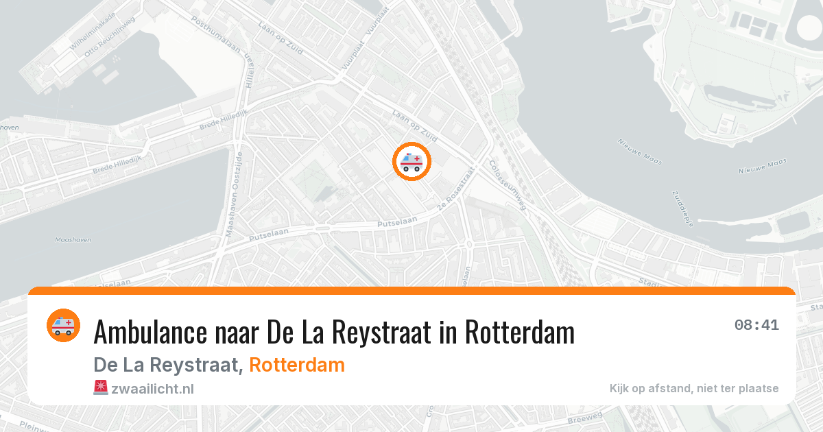 Ambulance naar De La Reystraat in Rotterdam — 17 apr 2026