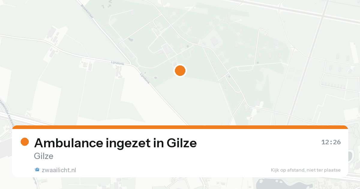 Ambulance ingezet in Gilze — 15 aug 2026