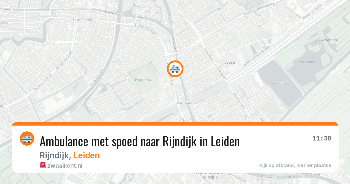 Ambulance met spoed naar Rijndijk in Leiden — 24 jun 2026