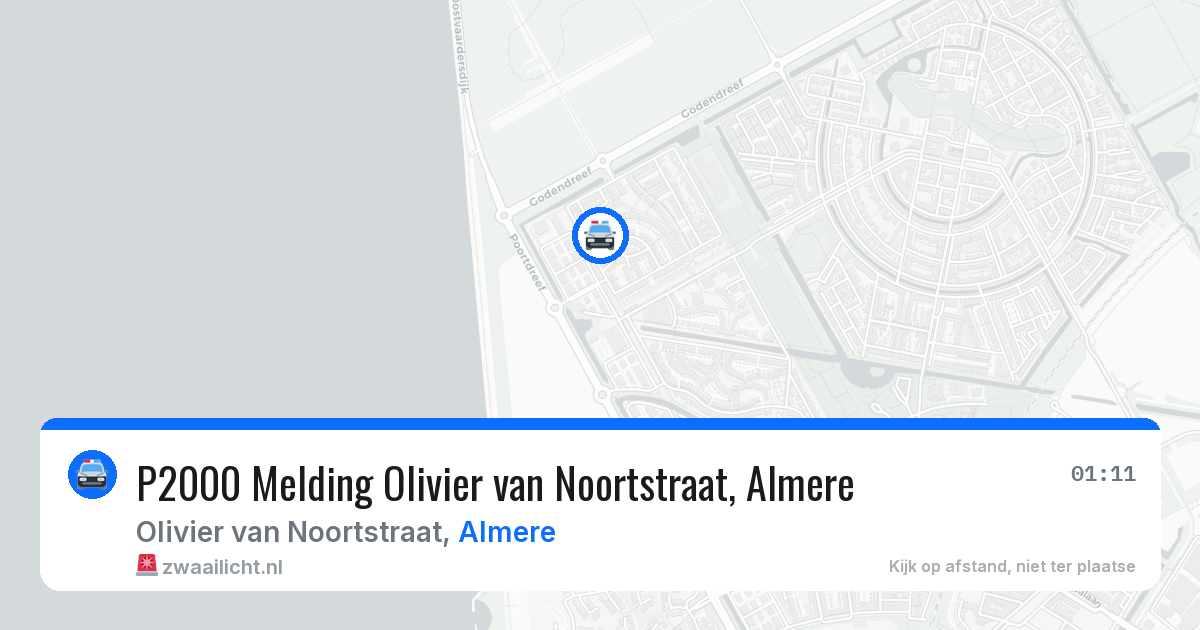 P2000 Melding Olivier van Noortstraat, Almere — 25 apr 2026